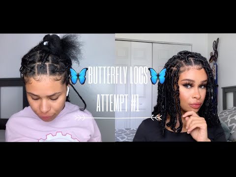 WATCH ME: ATTEMPT TO DO 🦋BUTTERFLY LOCS🦋 ON MY OWN✨| #DISTRESSEDBOBLOCS