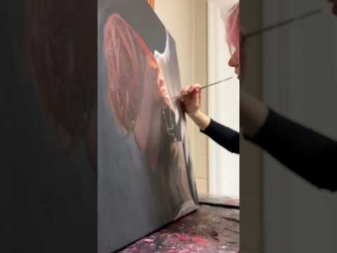 starting my punish inspired painting 🪽⋆˙⟡ #ethelcain #ethelcainart #oilpainting #artist #artprocess