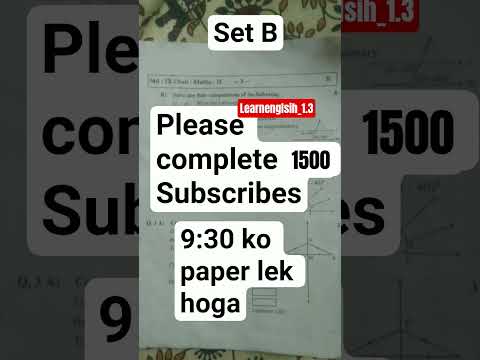 maths 2 question paper set b 1st semester std 9th 2025 exam 100% real