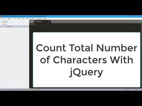 Html CSS and jQuery (JavaScript) | Count Total Number of Characters With jQuery
