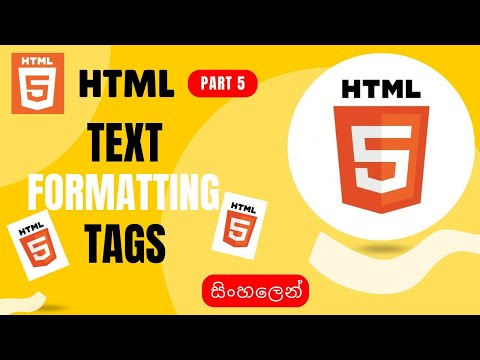 HTML Text Formatting - 05  Web Development Tutorial in Sinhala | Text Formatting | Frontend Coder SL
