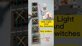 One Light Six Switches #electricalengineering #circuitanalysis #youtubetutorial #education #physics