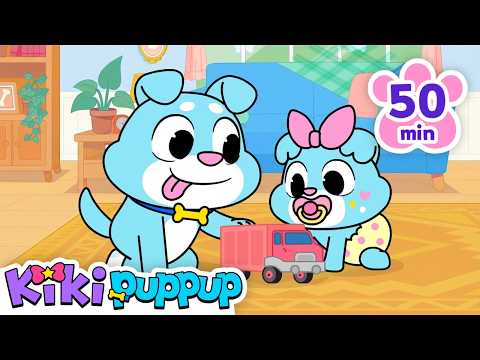 Taking Care of My Baby Sisterㅣ+CompilationㅣSibling SongㅣCartoonㅣKikipuppup Nursery Rhymes
