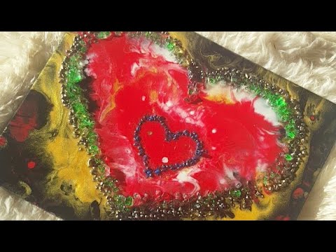 Geode finished Green Chakra Healing Heart