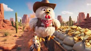 Chicken of the west #funny #ai #animation 