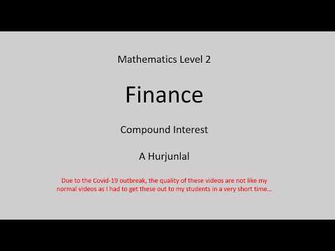 Topic 5 :Finance: Compound Interest
