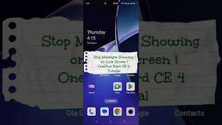 How to Hide Messages on OnePlus Nord CE 4 Lock Screen under 30 seconds #santoshhadapad