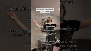 How to gain confidence as a PhD student 👆 #phdtips #phdhelp #confidence #confidencetips