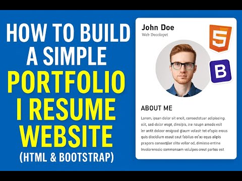 How to build a simple Portfolio | Resume Website with HTML & Bootstrap