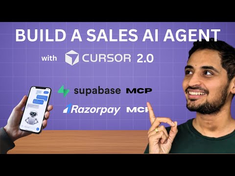 Build a Sales AI Agent with Cursor 2.0 Multi-Agents and Native Browser | Supabase, Razorpay