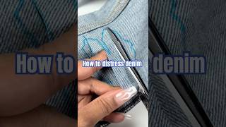 How I Distress Jeans #rippedjeans #denimdiy #distressedjeans #diyjeans #fashion #tutorial #diy