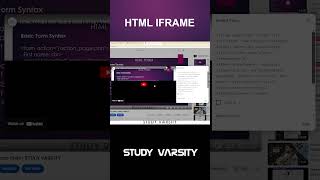 HTML IFRAME | STUDY VARSITY