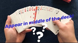 Easy card trick! Make their card appear in the middle of the deck!! Works every time!!!