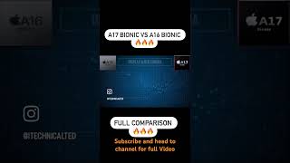 Apple's A17 Bionic Vs A16 Bionic Full Comparison 2023 #shorts  #iphone15series  #A17vA16 #iphone15