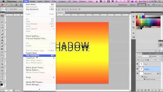 Photoshop Text Shadow Effect Tutorial