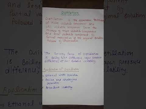 Distillation | Introduction video| Application of distillation | #shortvideo