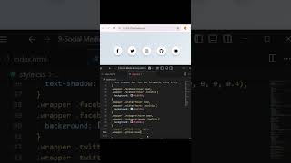 📱 Social Media Icons with Tooltip on Hover #webdevelopment #coding #hovereffect #shotrs