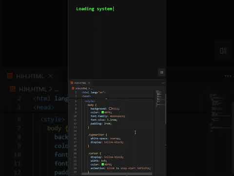 Hacker Style Loading Screen Animation | HTML & CSS Typewriter Effect. #TypewriterEffect #javascript