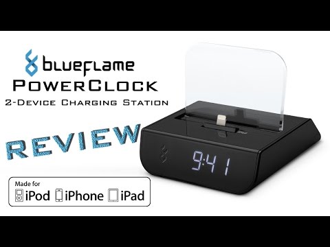 REVIEW Blueflame The Power Station Clock 2-Device Charging Dock BF3095K