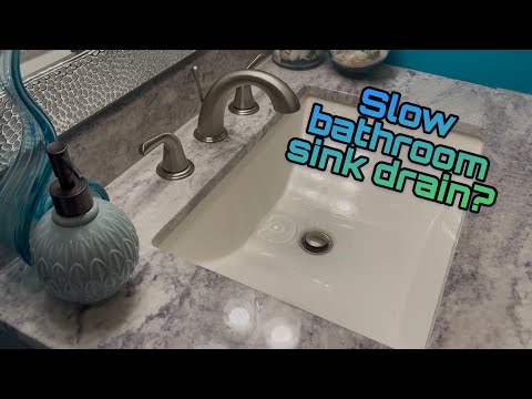 How to fix a slow Bathroom sink drain, in 5 mins with no tools!
