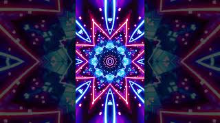 Mandala with red and neon blue background - VJ motion loop #mandala #vjloop