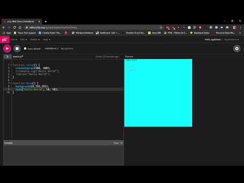 p5 js Web Editor   HelloWorld
