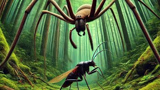 Epic Showdown: Daddy Long Legs on the Hunt!