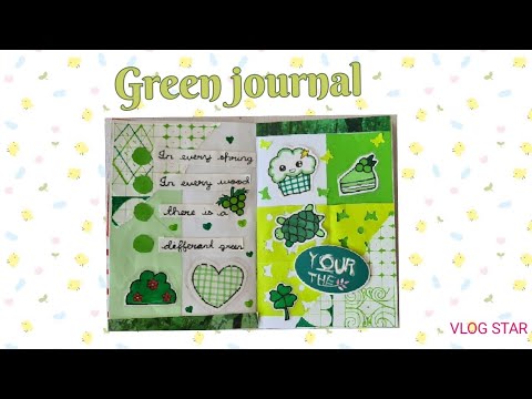 How to make Green journal/Soothing Journal #journal #journalwithme #green