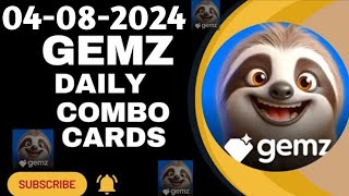 04 AUGUST COMBO CARD GEMZCOIN - Today's Update! ♦️ Gemzcoin Combo Card Revealed!