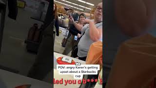 Karen Crashes Out at Starbucks! Must- See Showdown #funny #karencaughtoncamera
