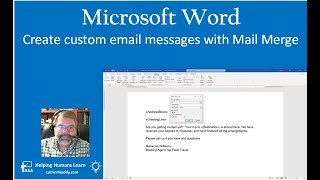 Create custom email messages with MS Word's mail merge
