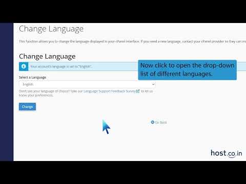 How to Change Language in cPanel | Host.co.in Step-by-Step Guide