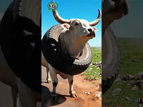 Real Life Rescue Team Saves a Cow Whose Neck Was Stuck in a Giant Rubber Tire 🐄