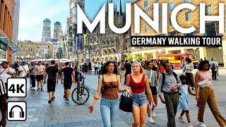 MUNICH, Germany 🇩🇪 4K Walking Tour, Downtown Sunny Day ☀️