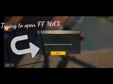 I tried to open FF MAX