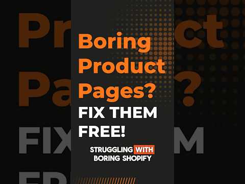 Unlock FREE Shopify Hacks to Make Your Product Pages Irresistible in Just Minutes!  #shopifytips