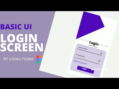 Basic Ui|Login screen |by using figma