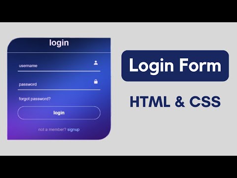 👤 Create Modern Login Form | HTML & CSS