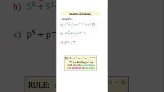 Indices (Dividing) #math #mathematical #study #knowledge #learning#math  #iq  #multiply  #short