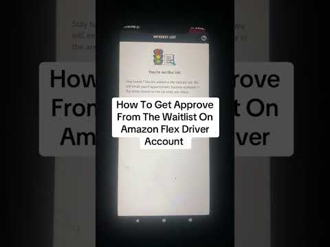 How To Get Approve Off The Amazon Flex Waitlist #amazonflex #flexappeal #flexfamily