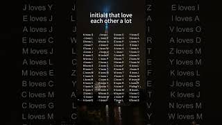 Initials that love each other a lot #crush #initial #love #sign #tiktok