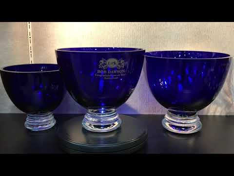 Cobalt Crystal Bowls, Personalized