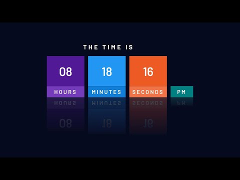 Digital Clock With Reflect Effect Using HTML, CSS & JavaScript | CSS Tricks