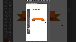 How To Create Ribbon In Illustrator #adobeillustratortipsandtricks #howtocreatelogo #viralshorts
