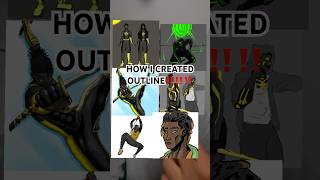 HOW I CREATED OUTLINE     #comics #anime #skylinecomics #indiecomics #comiccreators #superhero #mcu