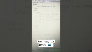 Nav tag in html 💻💻