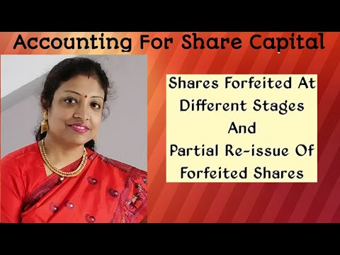 Accounts Class 18 Share Forfeited At Different Stages And Partial Re-issue Of Forfeited Shares
