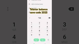 how to Telenor balance save code || Telenor ka balance save Kasey kray #telenor #shorts