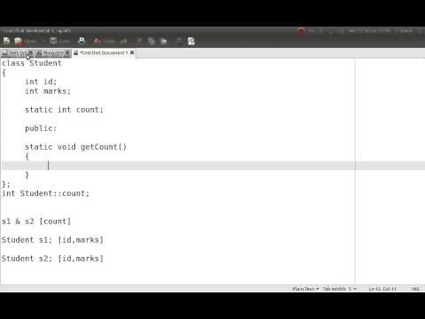 Static Variables & Methods in C++