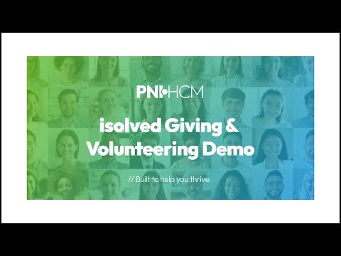 isolved Giving & Volunteering Demo | Powered by PNI•HCM